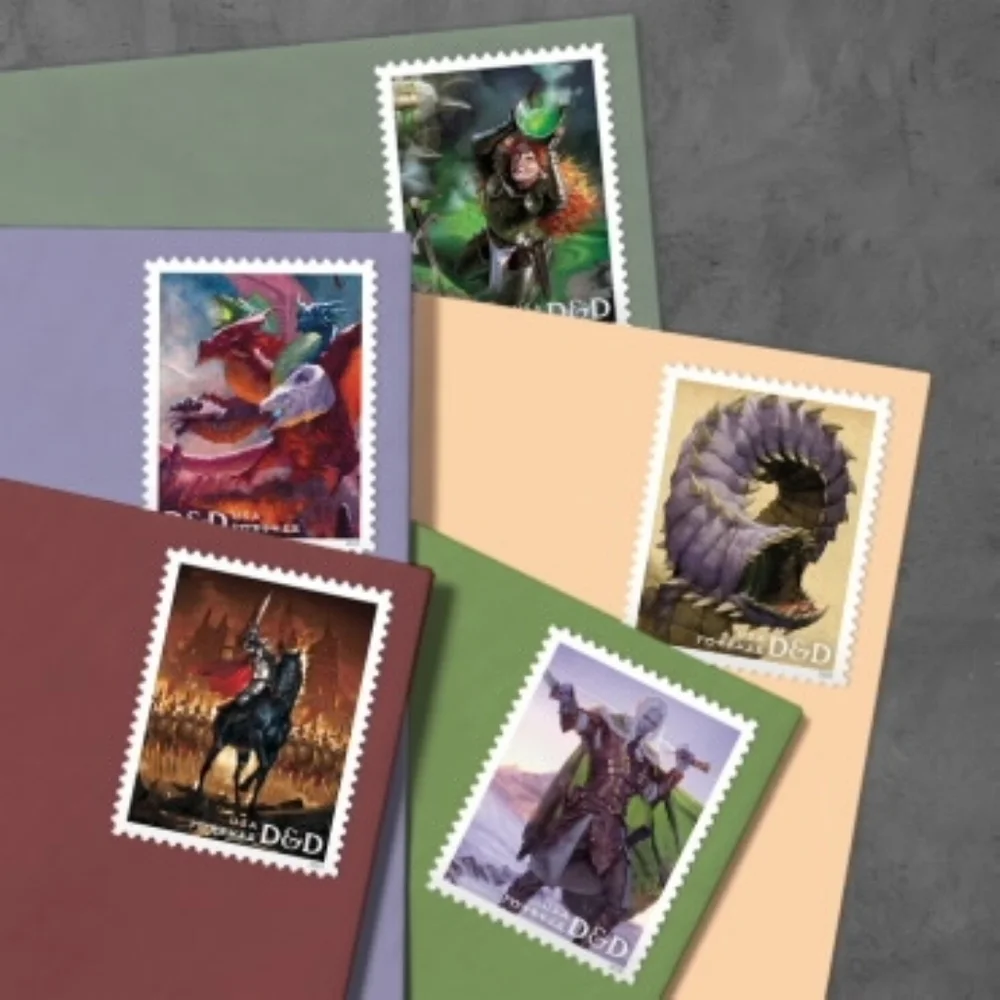 100 USPS Dungeons & Dragons Forever‎ Postage Stamps Gamers D&D Fantasy